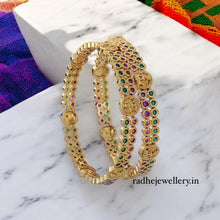 Gold Look AD stone Bangle set| AD stone Bangles for girls and women