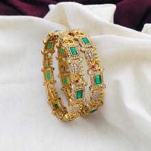 Gold Look AD stone Bangle set| AD stone Bangles for girls and women