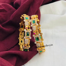 Gold Look AD stone Bangle set| AD stone Bangles for girls and women