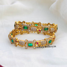 Gold Look AD stone Bangle set| AD stone Bangles for girls and women