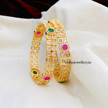 Gold Look AD stone Bangle set| AD stone Bangles for girls and women