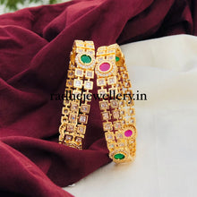Gold Look AD stone Bangle set| AD stone Bangles for girls and women