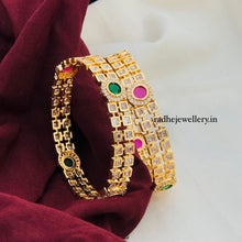 Gold Look AD stone Bangle set| AD stone Bangles for girls and women