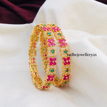 Gold Look AD stone Bangle set| AD stone Bangles for girls and women