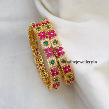 Gold Look AD stone Bangle set| AD stone Bangles for girls and women