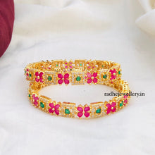 Gold Look AD stone Bangle set| AD stone Bangles for girls and women