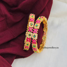 Gold Look AD stone Bangle set| AD stone Bangles for girls and women