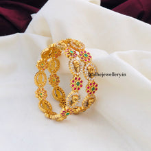 Gold Look AD stone Bangle set| AD stone Bangles for girls and women