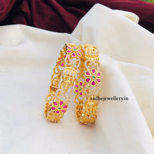 Gold Look AD stone Bangle set| AD stone Bangles for girls and women