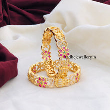 Gold Look AD stone Bangle set| AD stone Bangles for girls and women