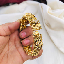 DesignerWear Antique Matte Finish Bridal Lakshmi Bangles set /AD stone Bangles for girls and women