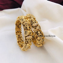 DesignerWear Antique Matte Finish Bridal Lakshmi Bangles set /AD stone Bangles for girls and women