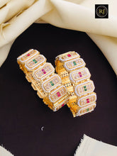 Rajwadi Openable Jadau Bangles/ White beads jadau stone Kada / Indian Bridal bangles