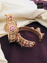 Rajwadi Openable Jadau Bangles/ White beads jadau stone Kada / Indian Bridal bangles