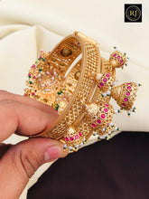 Rajwadi Openable Jadau Bangles/ White beads jadau stone Kada / Indian Bridal bangles
