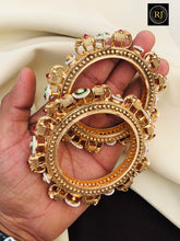 High Gold finish Openable Rajwadi Bangles set for women