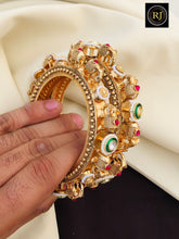 High Gold finish Openable Rajwadi Bangles set for women