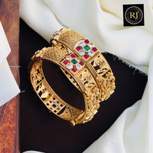 Rajwadi Openable Jadau Bangles/ White beads jadau stone Kada / Indian Bridal bangles