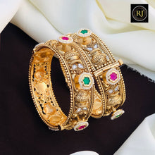 Rajwadi Openable Jadau Bangles/ White beads jadau stone Kada / Indian Bridal bangles