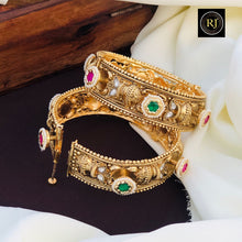 Rajwadi Openable Jadau Bangles/ White beads jadau stone Kada / Indian Bridal bangles