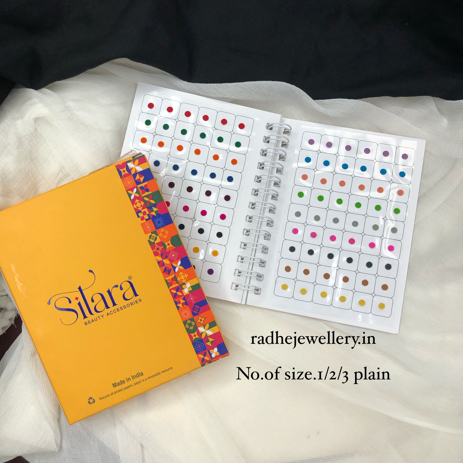 Plain Color Bindi Book-Sitara-1/2/3-Plain