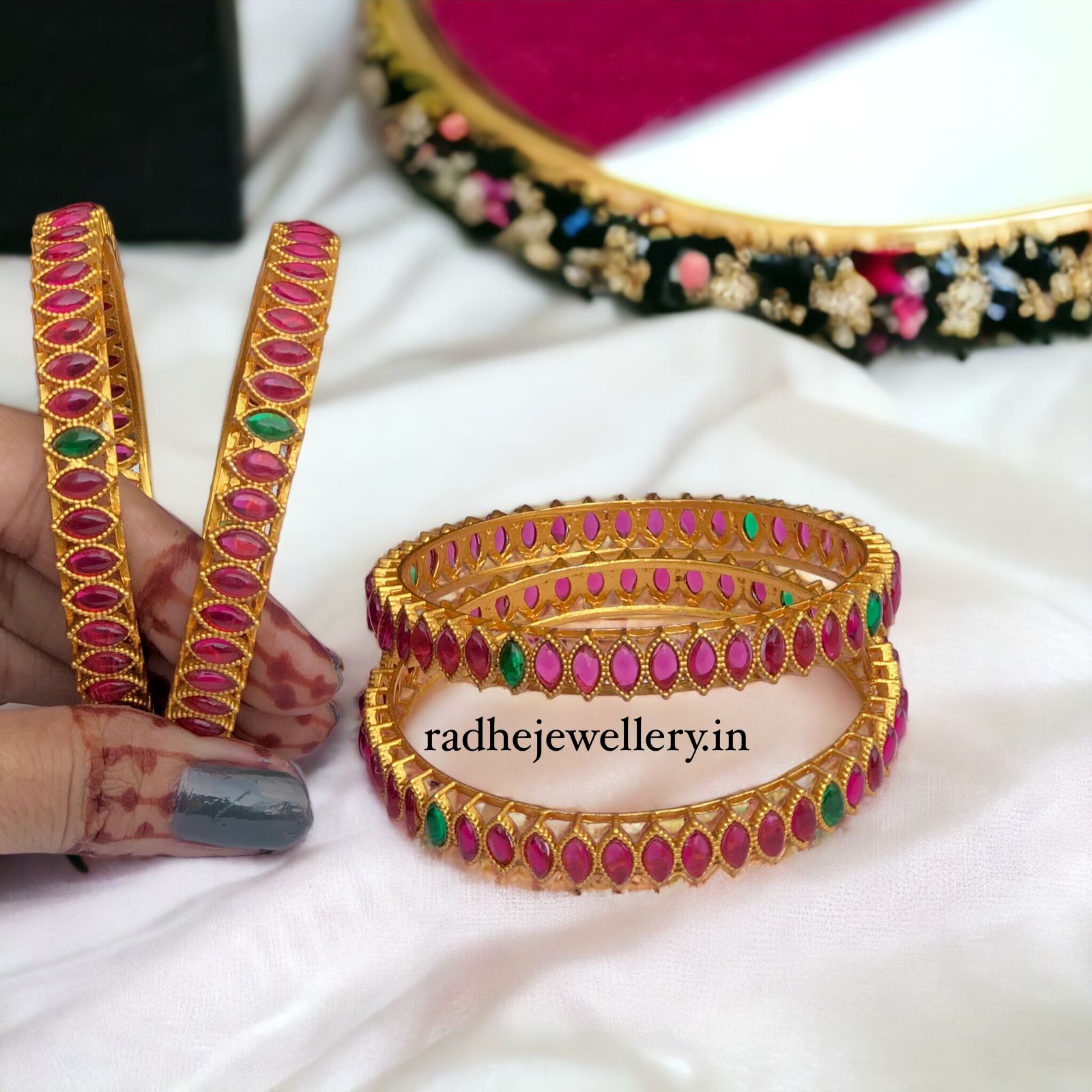 Rangbirangi Rani Bangles Set of 4, Premium Quality, Gift For Her