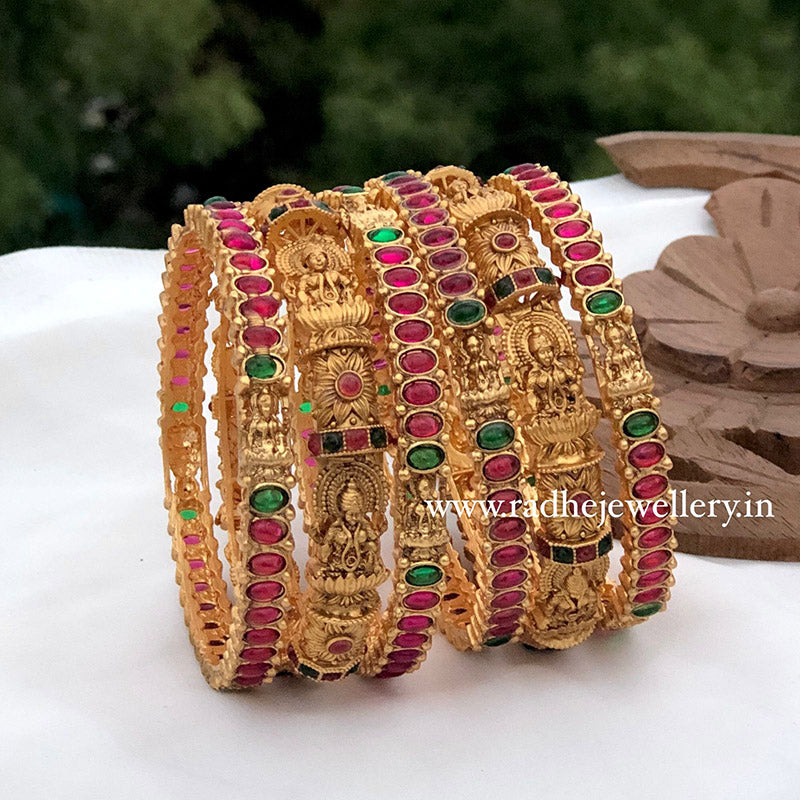 Mahalakshmi Bangles Set of 6, Premium Quality For Indian Bride