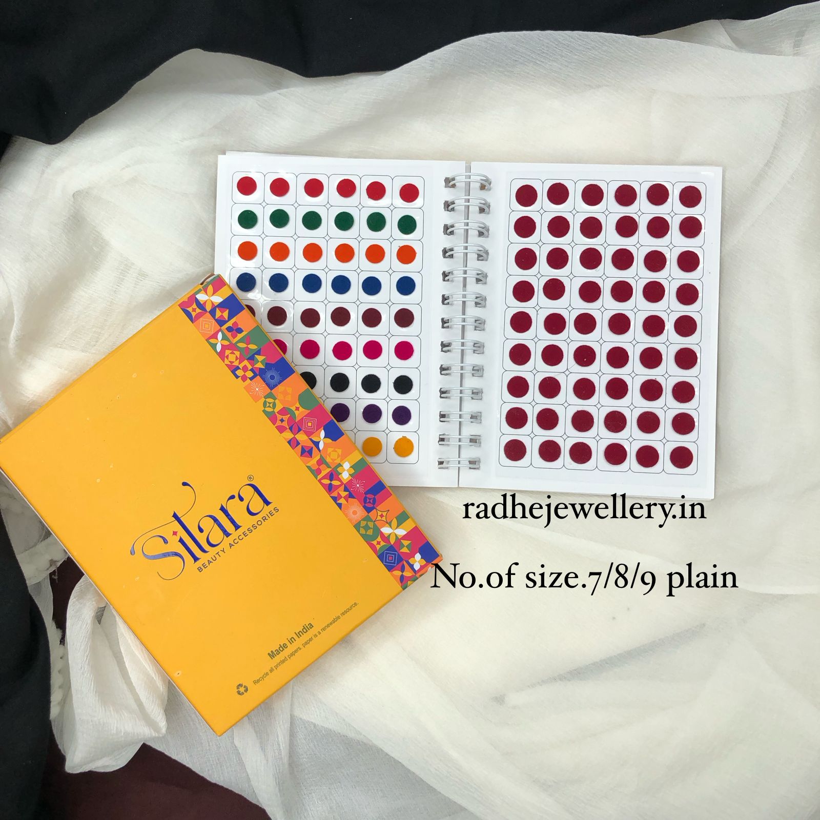 Plain Color Bindi Book-Sitara-7+8+9 PLAIN