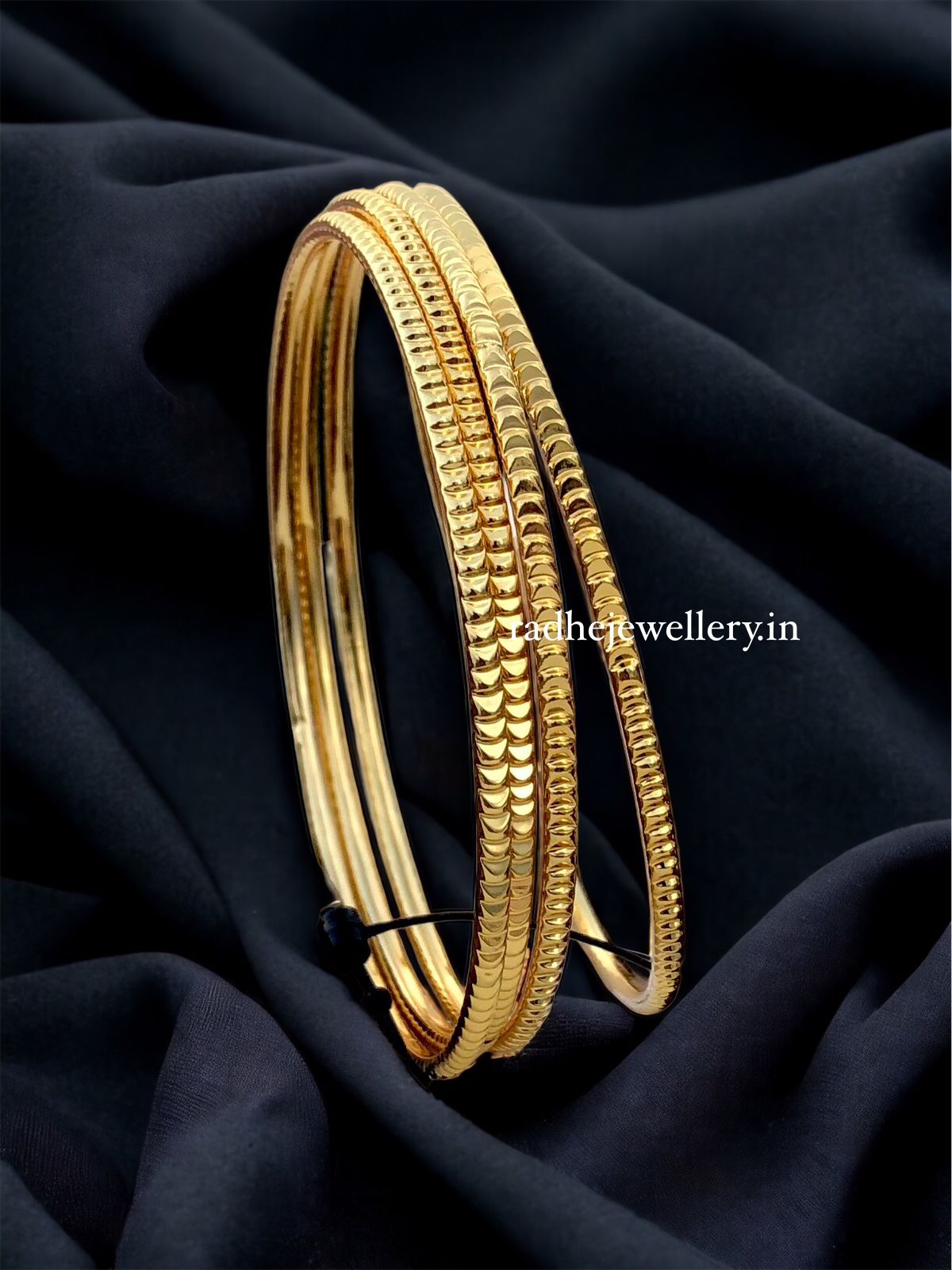 One Gram Micro Gold Plated Traditional Designer Trendy Fancy Stylish Plain Bangles For Women And Girls