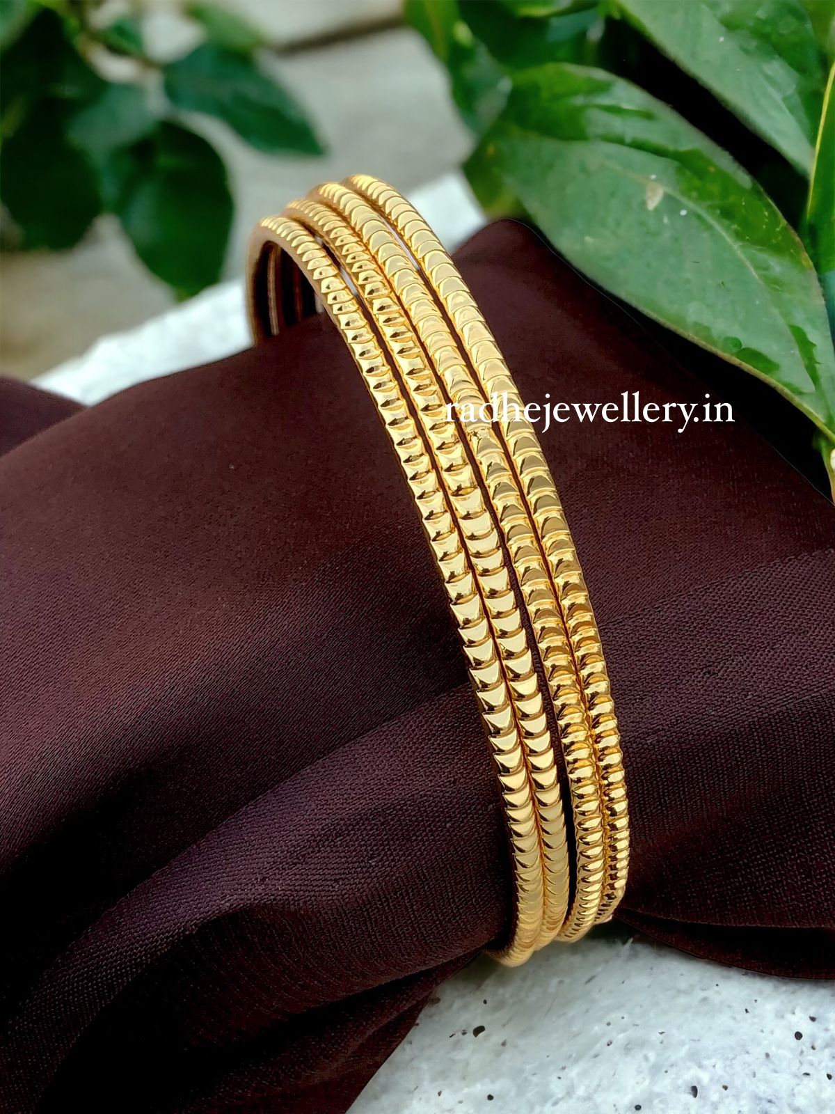 One Gram Micro Gold Plated Traditional Designer Trendy Fancy Stylish Plain Bangles For Women And Girls