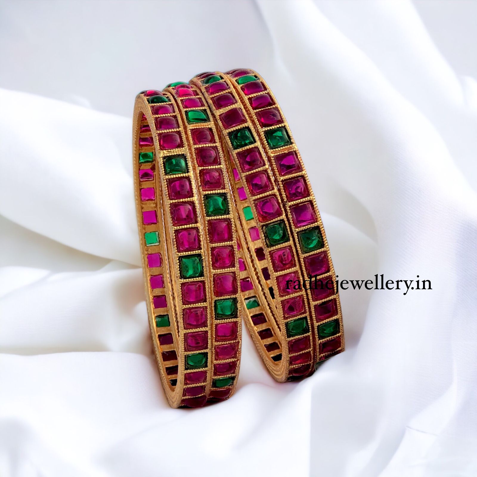 Ruby stone bangles design | ruby stone bangles gold | premium design Set of 4