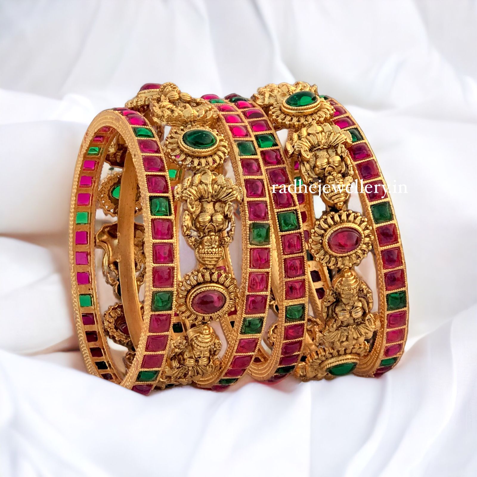 Wedding bangles temple jewelry | bangles temple set | premium design Set