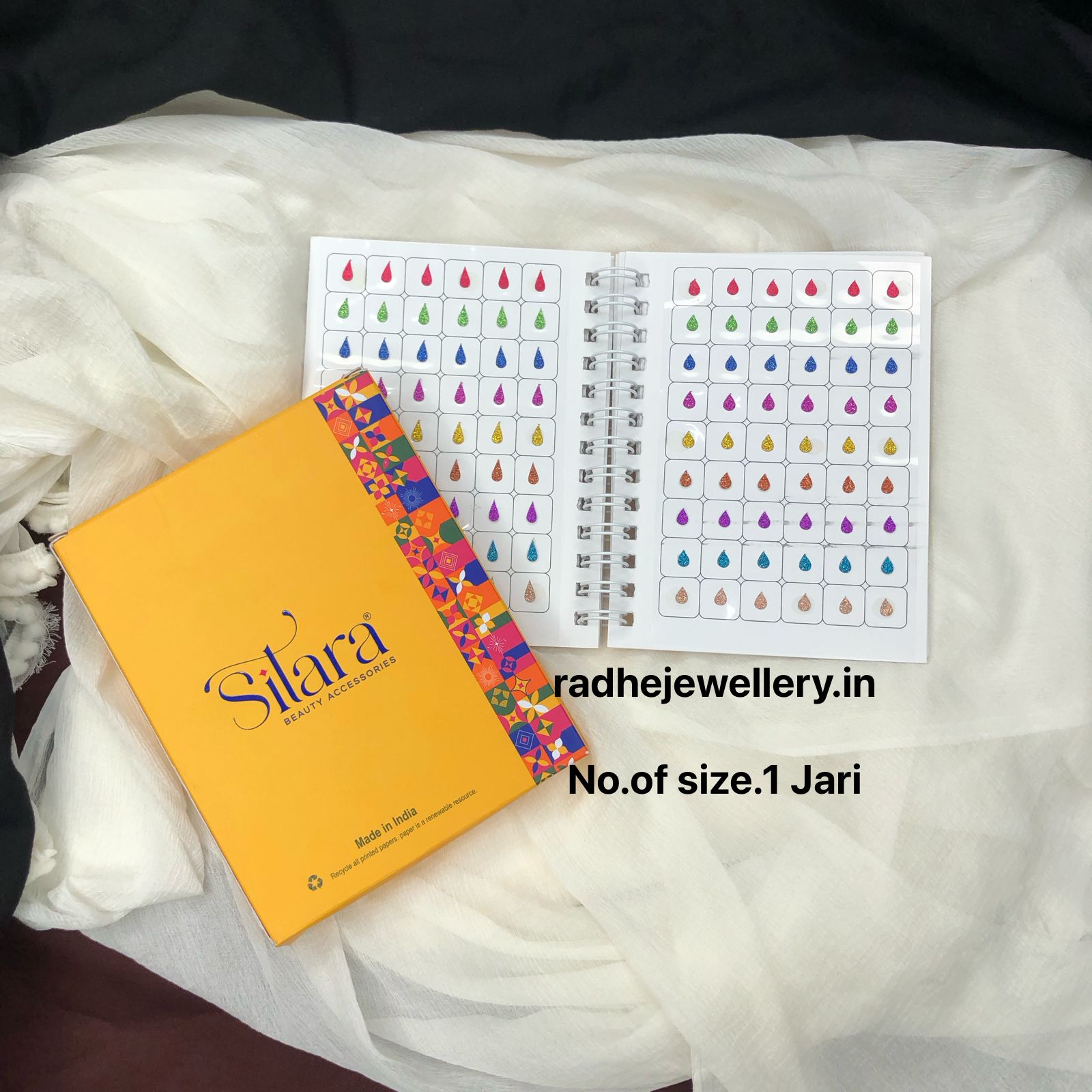 Zari Sheen Sticker Bindi Book-Sitara