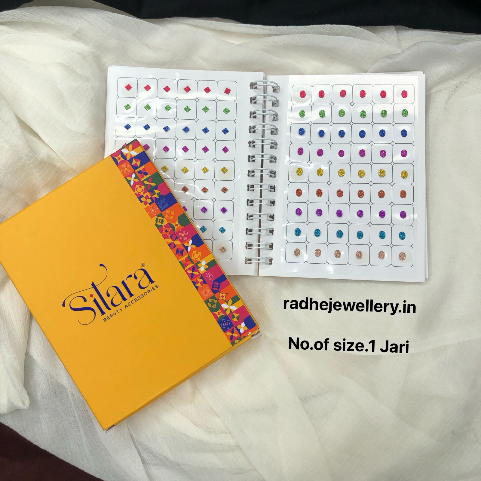 Zari Sheen Sticker Bindi Book-Sitara