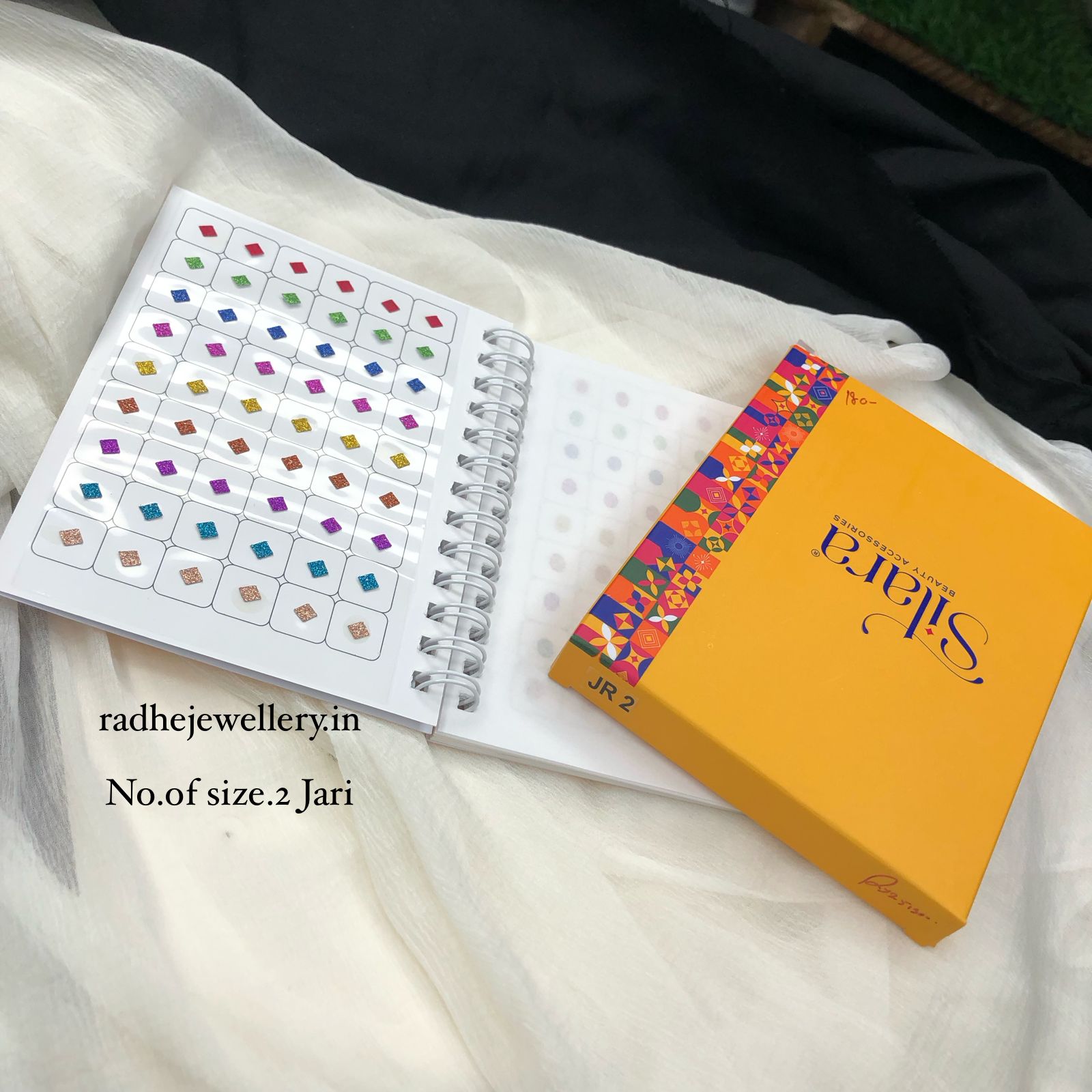 Zari Sheen Sticker Bindi Book-Sitara