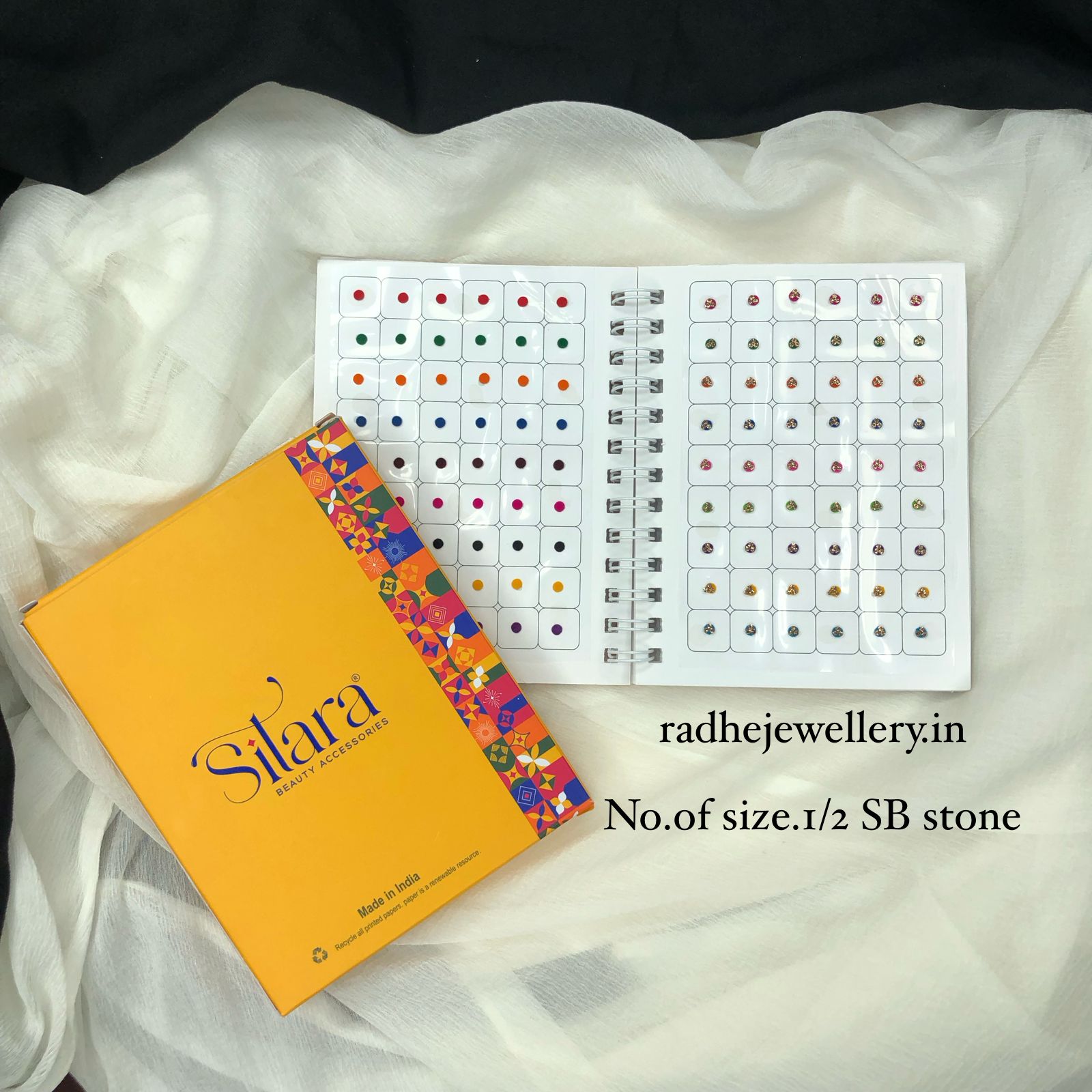 Stone Sticker Bindi Book-Sitara all Mix colour