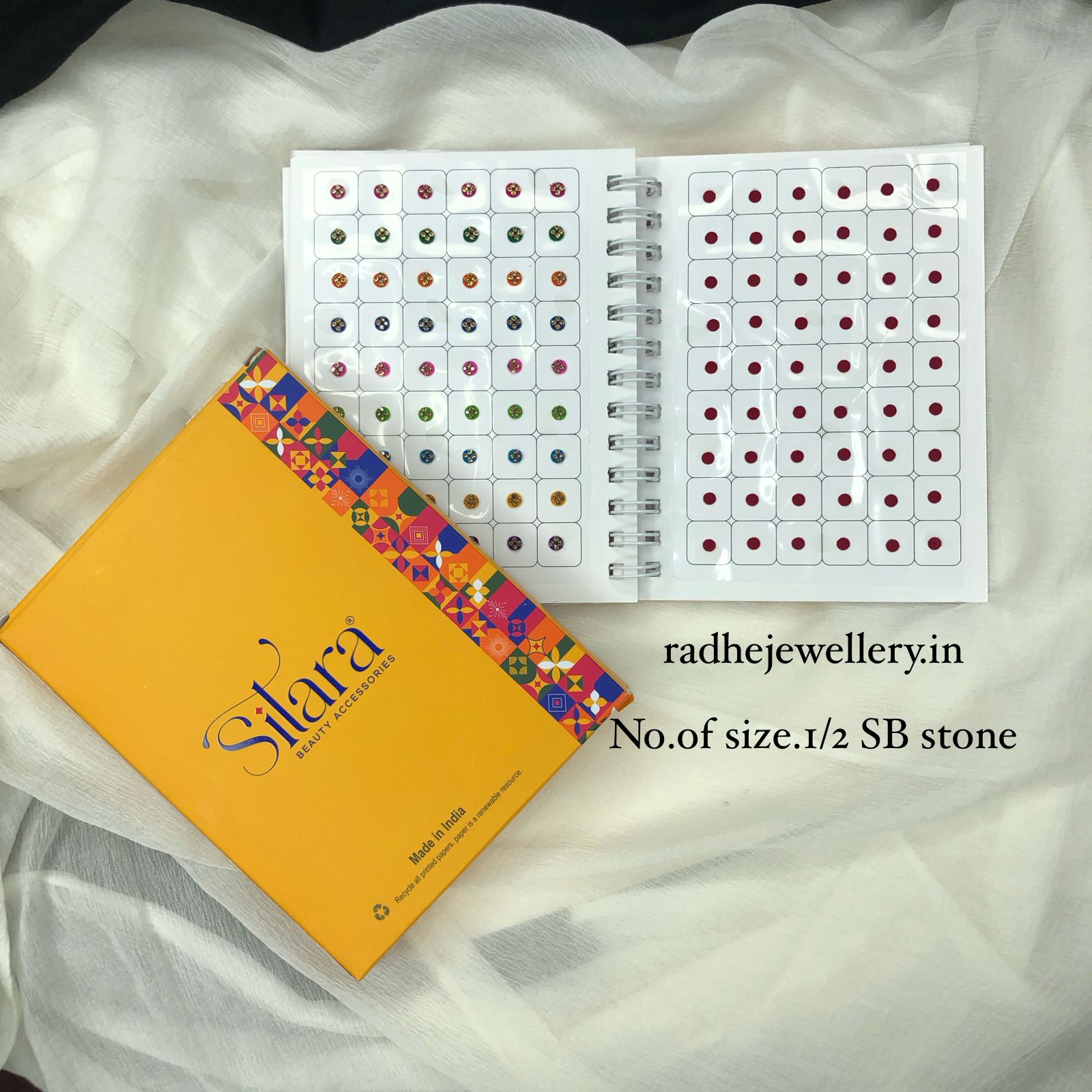 Stone Sticker Bindi Book-Sitara all Mix colour