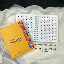 Plain with Stone Sticker Bindi Book-Sitara all Mix colour