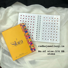 Plain with Stone Sticker Bindi Book-Sitara all Mix colour