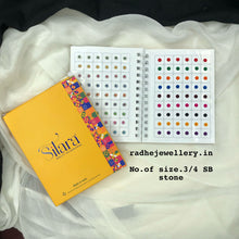 Plain with Stone Sticker Bindi Book-Sitara all Mix colour