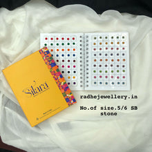 Plain with Stone Sticker Bindi Book-Sitara all Mix colour