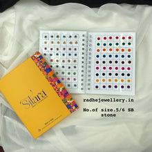 Plain with Stone Sticker Bindi Book-Sitara all Mix colour
