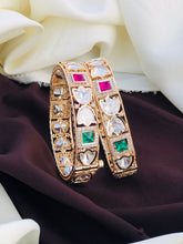 Pachi Kundan Bangles / Kundan kada / Gold kada / Openable Bangle / Indian wedding Jewelry/ Hand accessory