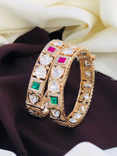 Pachi Kundan Bangles / Kundan kada / Gold kada / Openable Bangle / Indian wedding Jewelry/ Hand accessory