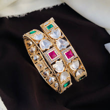 Pachi Kundan Bangles / Kundan kada / Gold kada / Openable Bangle / Indian wedding Jewelry/ Hand accessory