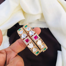 Pachi Kundan Bangles / Kundan kada / Gold kada / Openable Bangle / Indian wedding Jewelry/ Hand accessory