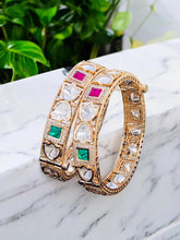 Pachi Kundan Bangles / Kundan kada / Gold kada / Openable Bangle / Indian wedding Jewelry/ Hand accessory