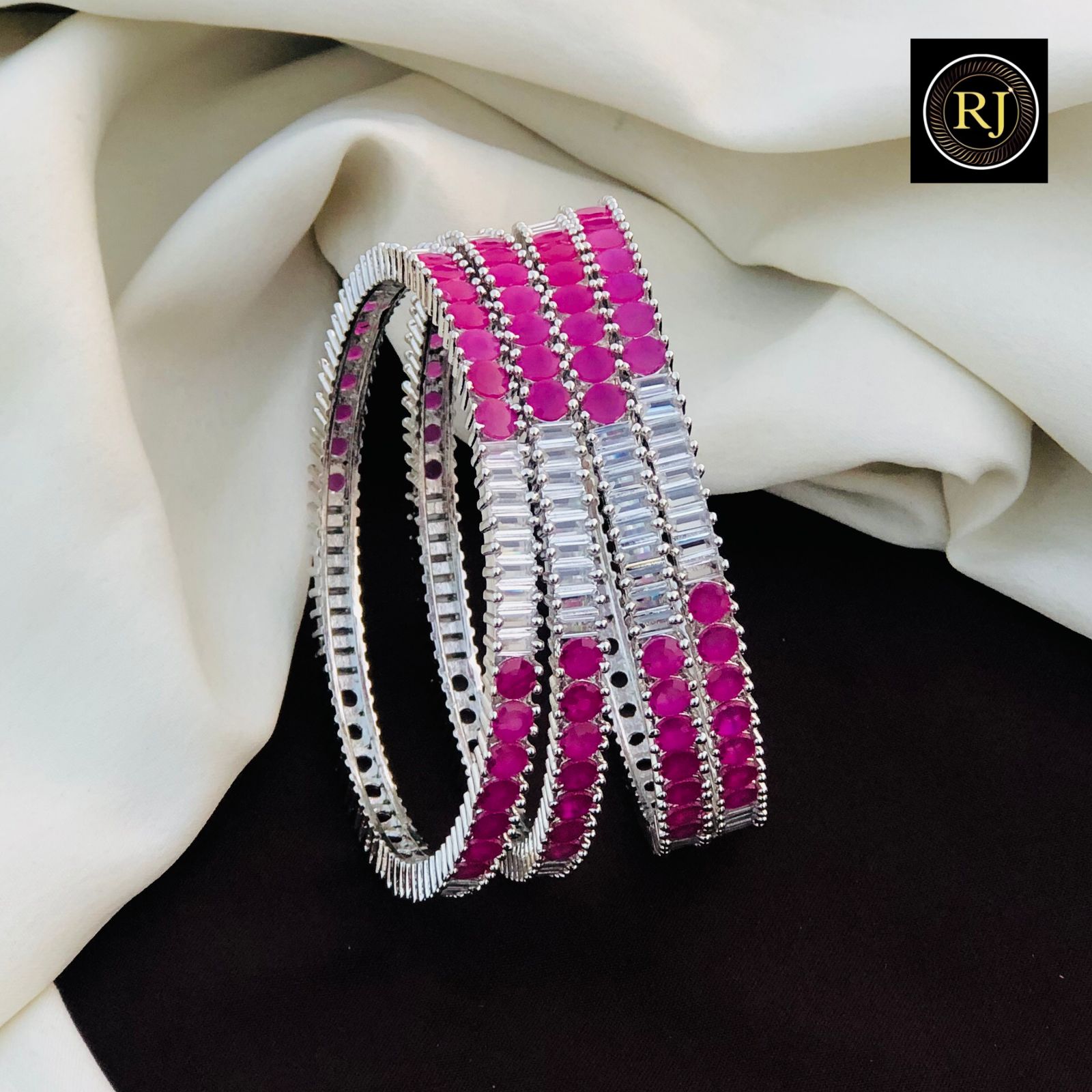 AD Stone Bangles – Radhe jewellery