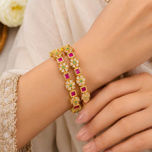 Premium AD Stone Designer Bangles Pair