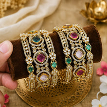 Premium AD Stone Designer Bangles Set